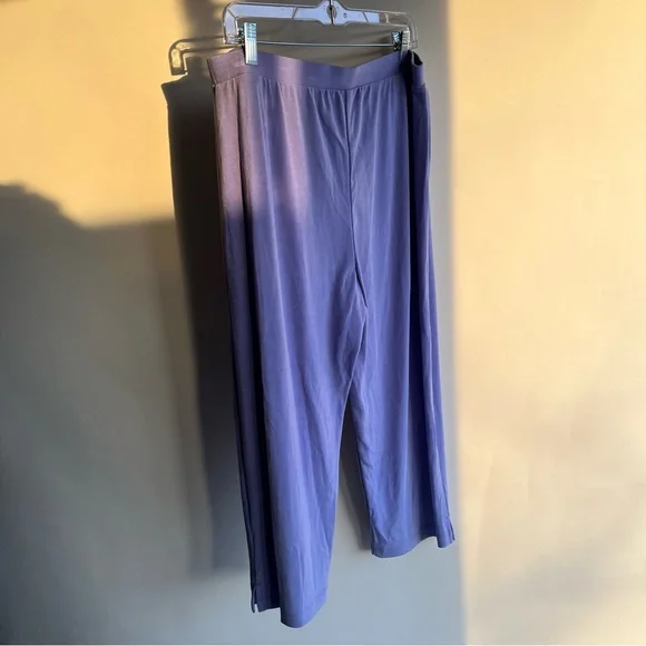 Chico’s Travelers 2 Piece Set Jacket Pants Cropped Periwinkle Purple EUC 2 lg 12 - Picture 8 of 8